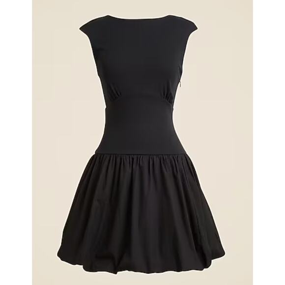 J Crew Bubble Hem Mixty Dress XS Black NWT CI886 J.Crew Resort Travel Cruise - Picture 4 of 5